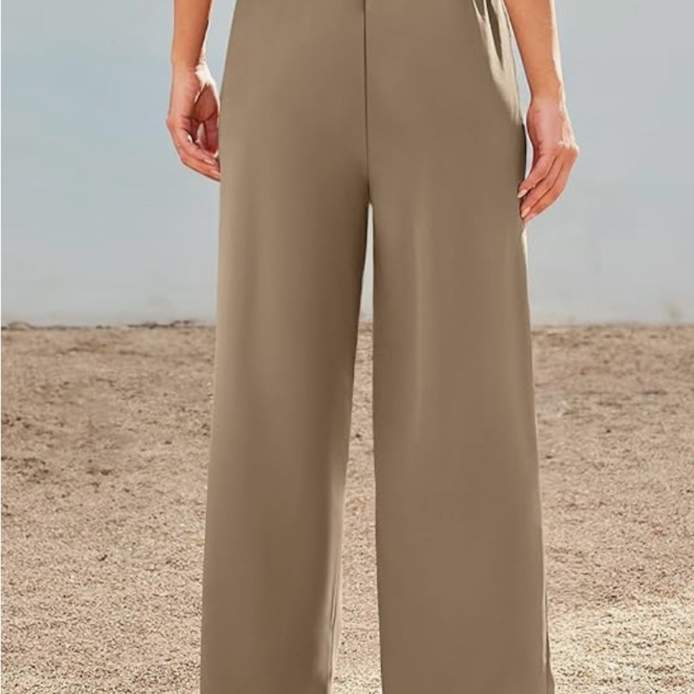 Wide Leg Dress Pants Women's High Waisted Dressy Trousers - Picture 5 of 5